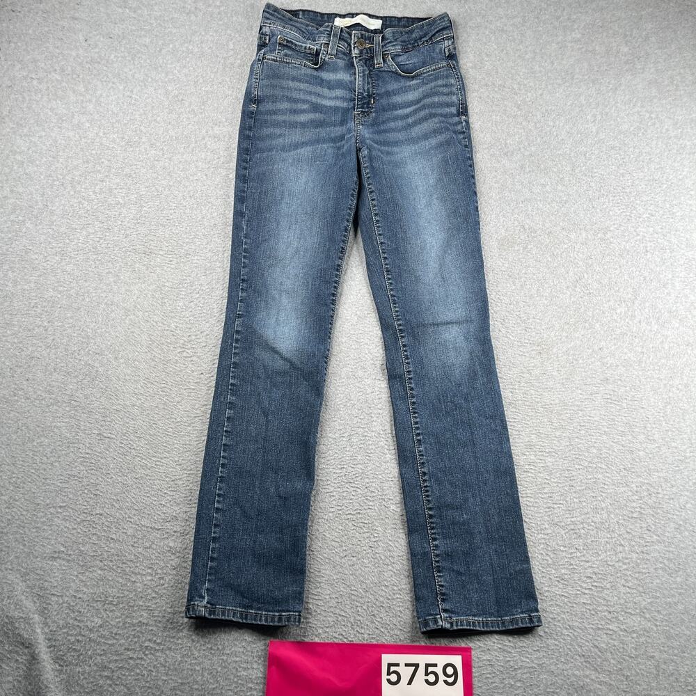 Levis Totally Shaping Straight Denim Jeans Blue Womens Size 26x32